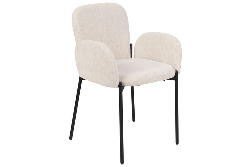 Matsalsstol Beliani Albee set om 2 Beige - Huonekalut - Tuoli & nojatuoli - Ruokapöydän tuolit