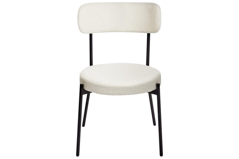 Matsalsstol Beliani Allison set om 2 Beige-Svart White - Huonekalut - Tuoli & nojatuoli - Ruokapöydän tuolit