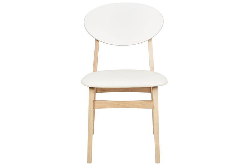 Matsalsstol Beliani Amery set om 2 Ljus Trä-Brun Cream white - Huonekalut - Tuoli & nojatuoli - Ruokapöydän tuolit