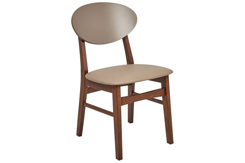 Matsalsstol Beliani Amery set om 2 Ljus Trä-Brun Light brown - Huonekalut - Tuoli & nojatuoli - Ruokapöydän tuolit