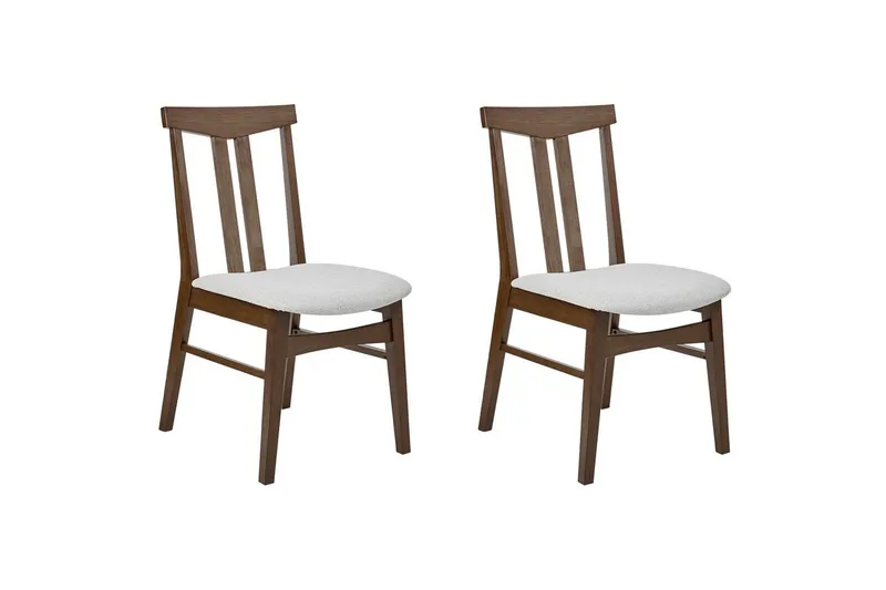 Matsalsstol Beliani Avalon set om 2 Ljus Trä-Beige Light grey, undefined