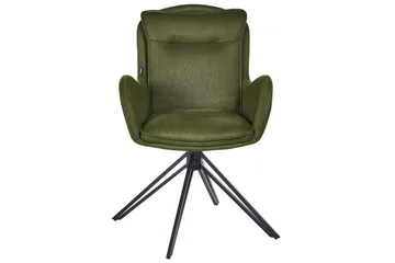 Matsalsstol Beliani Avelar set om 2 Beige-Svart Dark green - Huonekalut - Tuoli & nojatuoli - Ruokapöydän tuolit