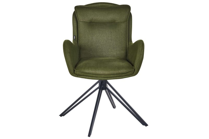 Matsalsstol Beliani Avelar set om 2 Beige-Svart Dark green - Huonekalut - Tuoli & nojatuoli - Ruokapöydän tuolit