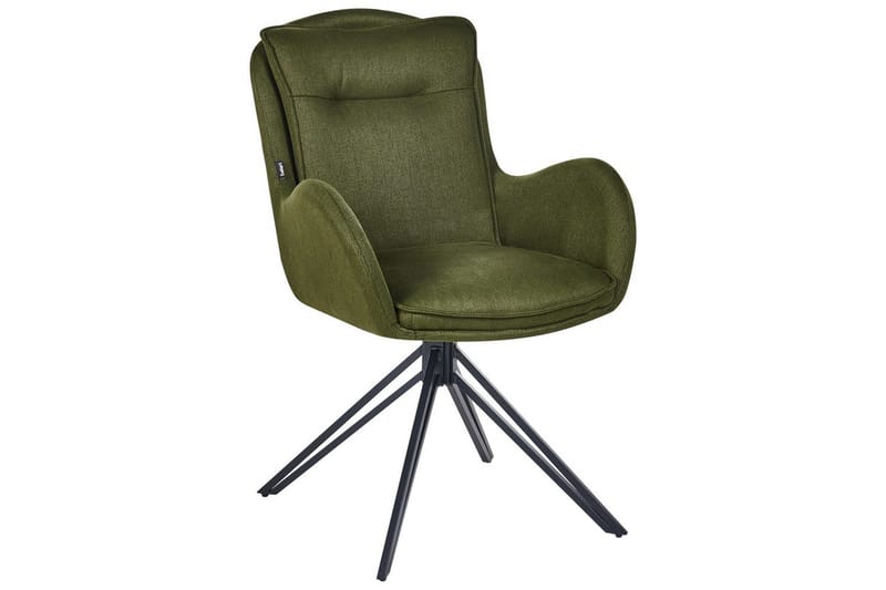 Matsalsstol Beliani Avelar set om 2 Beige-Svart Dark green - Huonekalut - Tuoli & nojatuoli - Ruokapöydän tuolit