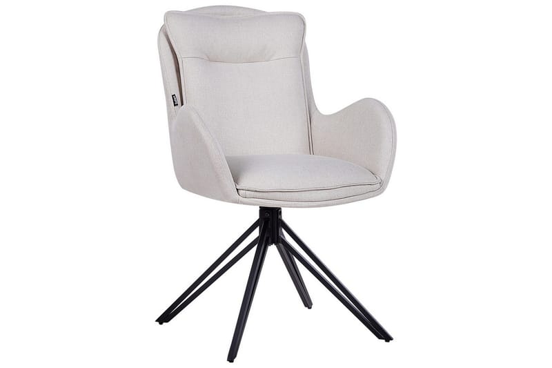 Matsalsstol Beliani Avelar set om 2 Beige-Svart Ljusbeige - Huonekalut - Tuoli & nojatuoli - Ruokapöydän tuolit