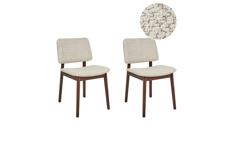 Matsalsstol Beliani Blane set om 2 Ljus Trä-Beige Light wood, undefined