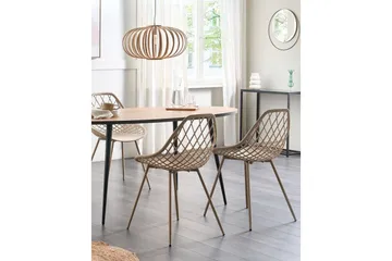Matsalsstol Beliani Canton Ii set om 2 Beige - Huonekalut - Tuoli & nojatuoli - Ruokapöydän tuolit