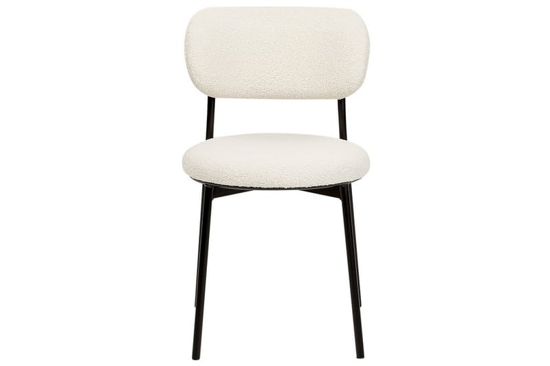 Matsalsstol Beliani Casey set om 2 Beige-Svart Off White - Huonekalut - Tuoli & nojatuoli - Ruokapöydän tuolit