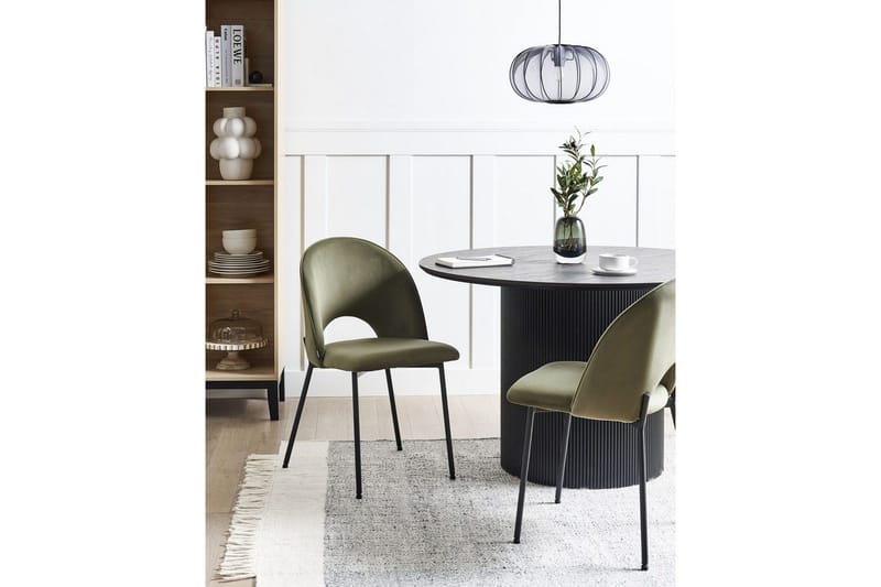 Matsalsstol Beliani Covelo set om 2 Dark green - Huonekalut - Tuoli & nojatuoli - Ruokapöydän tuolit