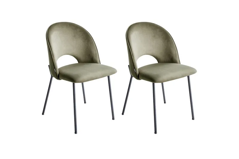 Matsalsstol Beliani Covelo set om 2 Dark green - Huonekalut - Tuoli & nojatuoli - Ruokapöydän tuolit