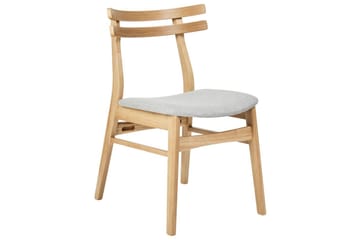 Matsalsstol Beliani Cynthiana set om 2 Ljus Trä-Grå Light grey - Huonekalut - Tuoli & nojatuoli - Ruokapöydän tuolit