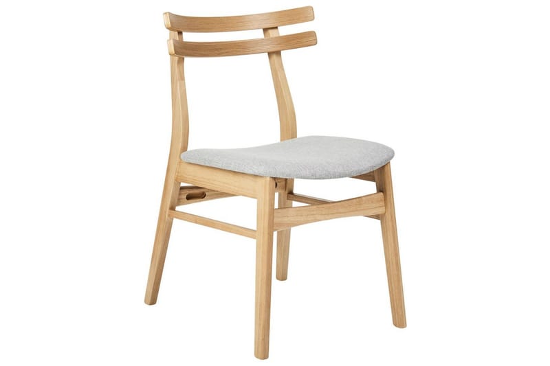 Matsalsstol Beliani Cynthiana set om 2 Ljus Trä-Grå Light grey - Huonekalut - Tuoli & nojatuoli - Ruokapöydän tuolit