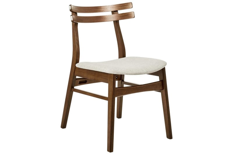 Matsalsstol Beliani Cynthiana set om 2 Ljus Trä-Grå Ljusbeige - Huonekalut - Tuoli & nojatuoli - Ruokapöydän tuolit