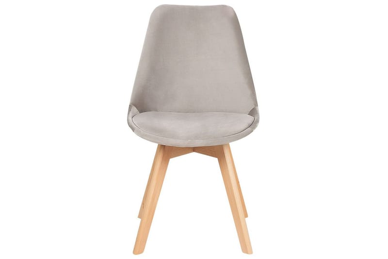 Matsalsstol Beliani Dakota Ii set om 2 Beige-Ljust Trä Taupe - Huonekalut - Tuoli & nojatuoli - Ruokapöydän tuolit
