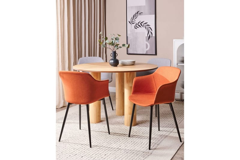 Matsalsstol Beliani Elim set om 2 Orange - Huonekalut - Tuoli & nojatuoli - Ruokapöydän tuolit