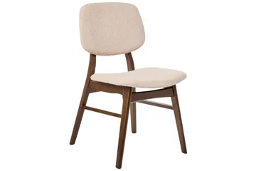 Matsalsstol Beliani Ella set om 2 Ljus Trä-Beige Ljusbeige - Huonekalut - Tuoli & nojatuoli - Ruokapöydän tuolit