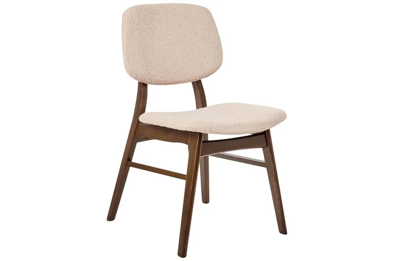 Matsalsstol Beliani Ella set om 2 Ljus Trä-Beige Ljusbeige - Huonekalut - Tuoli & nojatuoli - Ruokapöydän tuolit