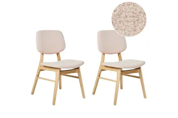 Matsalsstol Beliani Ella set om 2 Ljus Trä-Beige NO_BRAND Ljusbeige VALUE_MISSING_18307