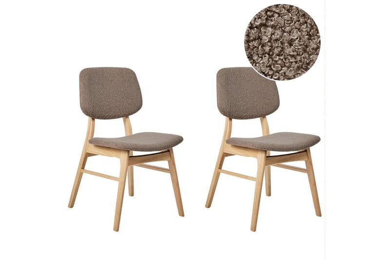 Matsalsstol Beliani Ella set om 2 Ljus Trä-Beige NO_BRAND Taupe VALUE_MISSING_18306, undefined