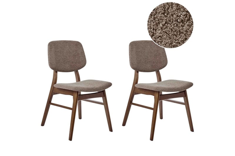 Matsalsstol Beliani Ella set om 2 Ljus Trä-Beige Taupe VALUE_MISSING_18305, undefined
