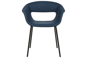 Matsalsstol Beliani Elma set om 2 Blå-Svart Dark blue - Huonekalut - Tuoli & nojatuoli - Ruokapöydän tuolit