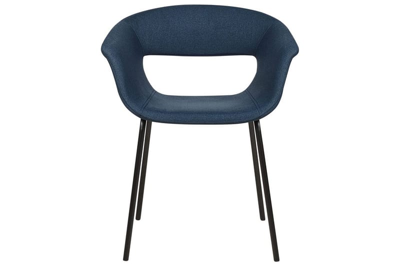 Matsalsstol Beliani Elma set om 2 Blå-Svart Dark blue - Huonekalut - Tuoli & nojatuoli - Ruokapöydän tuolit