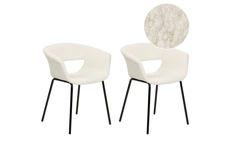 Matsalsstol Beliani Elma set om 2 Blå-Svart Off White, undefined