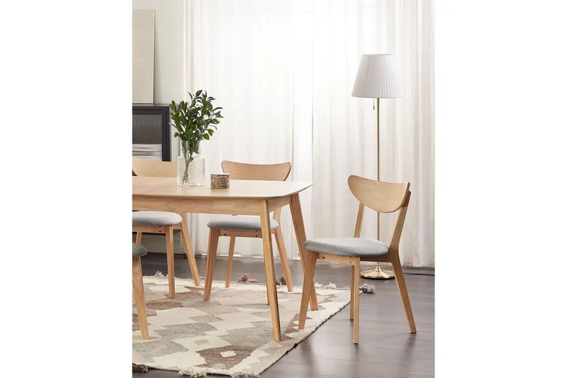 Matsalsstol Beliani Erie set om 2 Light wood - Huonekalut - Tuoli & nojatuoli - Ruokapöydän tuolit