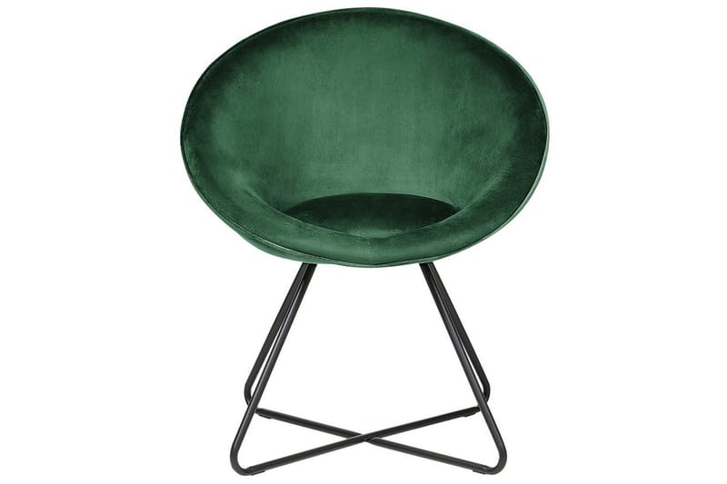 Matsalsstol Beliani Floby Ii Grön-Svart Emerald green - Huonekalut - Tuoli & nojatuoli - Ruokapöydän tuolit