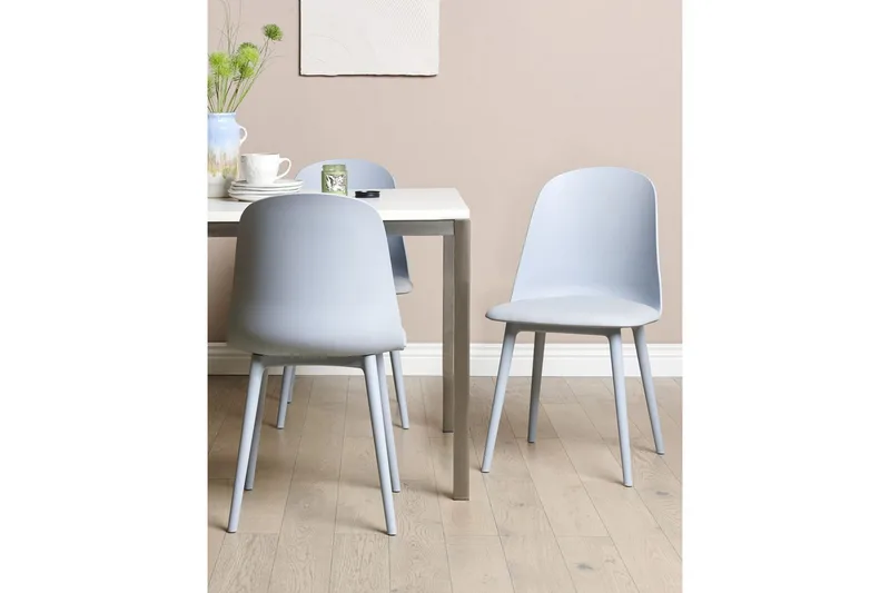 Matsalsstol Beliani Fomby set om 2 Blå Light blue - Huonekalut - Tuoli & nojatuoli - Ruokapöydän tuolit