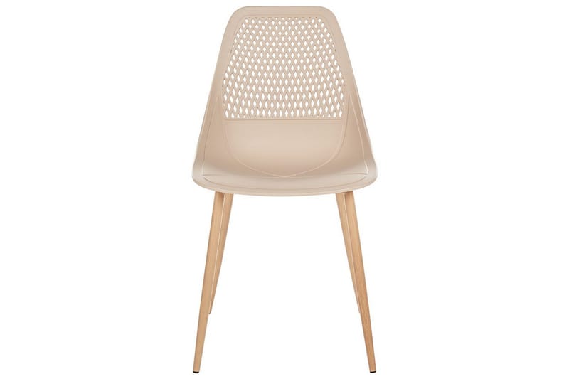 Matsalsstol Beliani Hazelton set om 4 Beige-Ljust Trä Beige - Huonekalut - Tuoli & nojatuoli - Ruokapöydän tuolit