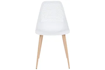 Matsalsstol Beliani Hazelton set om 4 Beige-Ljust Trä White - Huonekalut - Tuoli & nojatuoli - Ruokapöydän tuolit