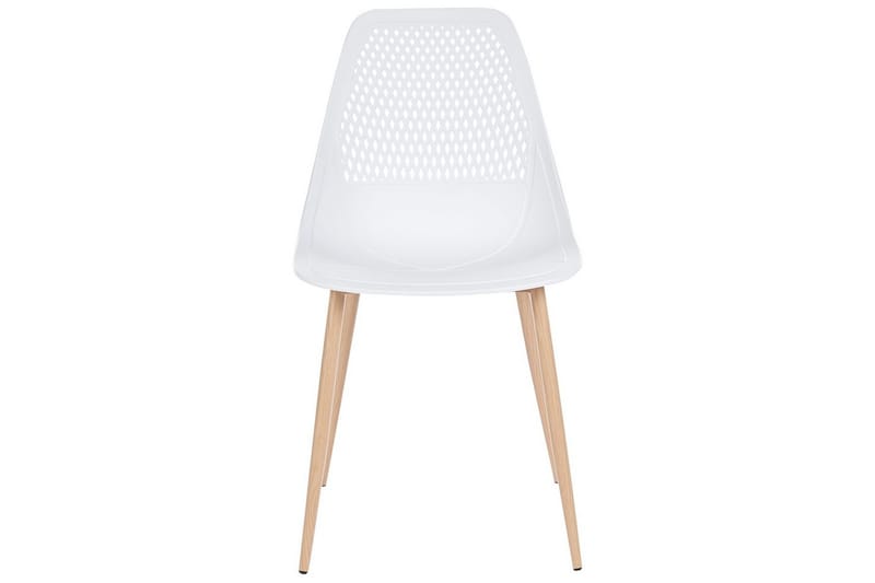 Matsalsstol Beliani Hazelton set om 4 Beige-Ljust Trä White - Huonekalut - Tuoli & nojatuoli - Ruokapöydän tuolit