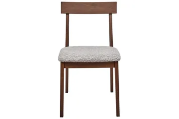 Matsalsstol Beliani Isle set om 2 Mörk Trä-Beige Dark wood VALUE_MISSING_1 - Huonekalut - Tuoli & nojatuoli - Ruokapöydän tuolit