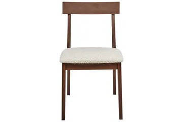 Matsalsstol Beliani Isle set om 2 Mörk Trä-Beige Dark wood VALUE_MISSING_2 - Huonekalut - Tuoli & nojatuoli - Ruokapöydän tuolit