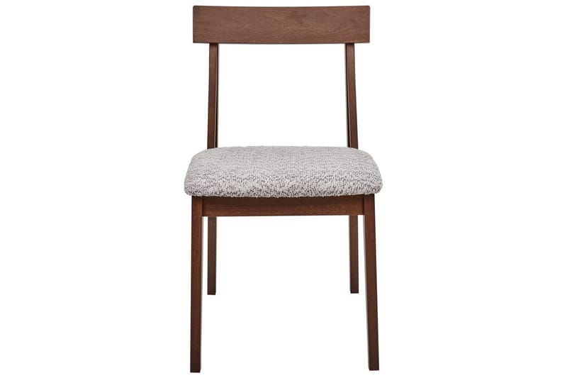 Matsalsstol Beliani Isle set om 2 Mörk Trä-Beige NO_BRAND Dark wood VALUE_MISSING_1 - Huonekalut - Tuoli & nojatuoli - Ruokapöydän tuolit