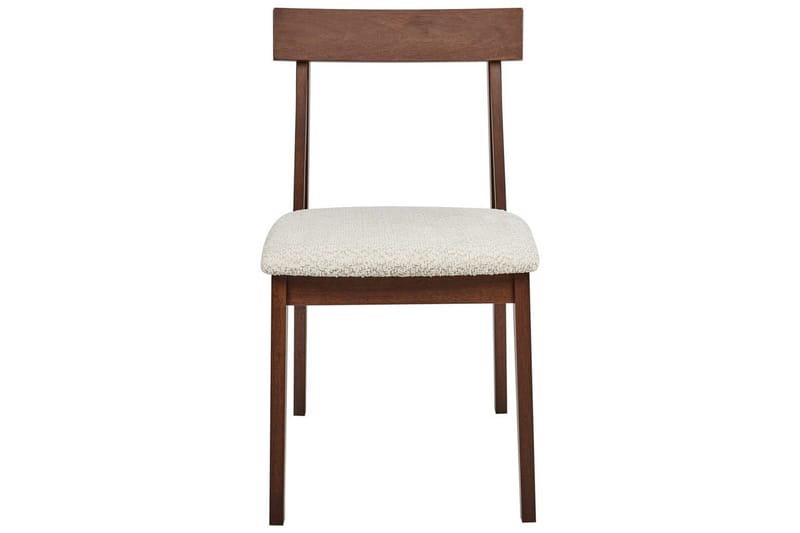 Matsalsstol Beliani Isle set om 2 Mörk Trä-Beige NO_BRAND Dark wood VALUE_MISSING_2 - Huonekalut - Tuoli & nojatuoli - Ruokapöydän tuolit