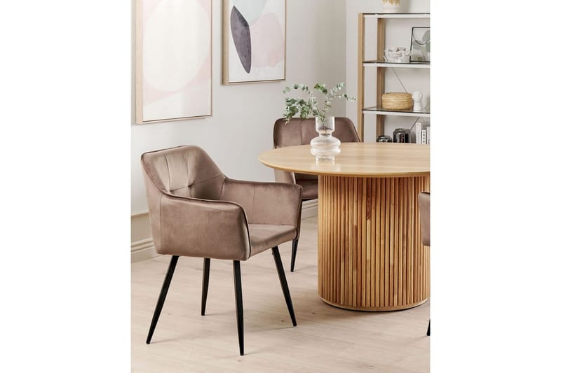 Matsalsstol Beliani Jasmin Brown - Huonekalut - Tuoli & nojatuoli - Ruokapöydän tuolit