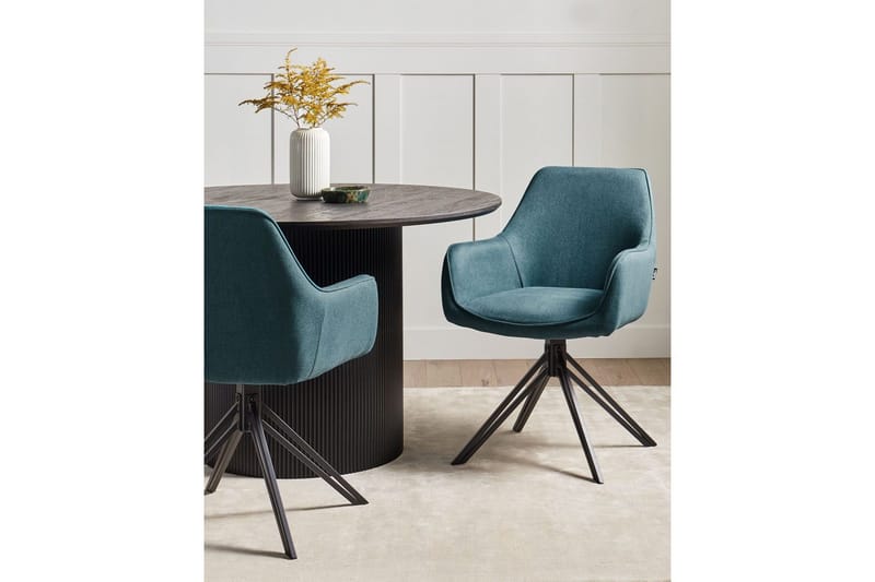 Matsalsstol Beliani Jodar set om 2 Beige-Svart Teal - Huonekalut - Tuoli & nojatuoli - Ruokapöydän tuolit