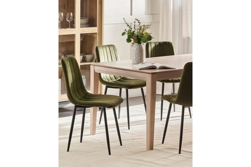 Matsalsstol Beliani Kalispell set om 4 Olive green - Huonekalut - Tuoli & nojatuoli - Ruokapöydän tuolit