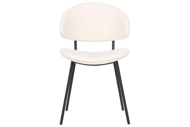 Matsalsstol Beliani Kiana set om 2 Beige Cream white - Huonekalut - Tuoli & nojatuoli - Ruokapöydän tuolit