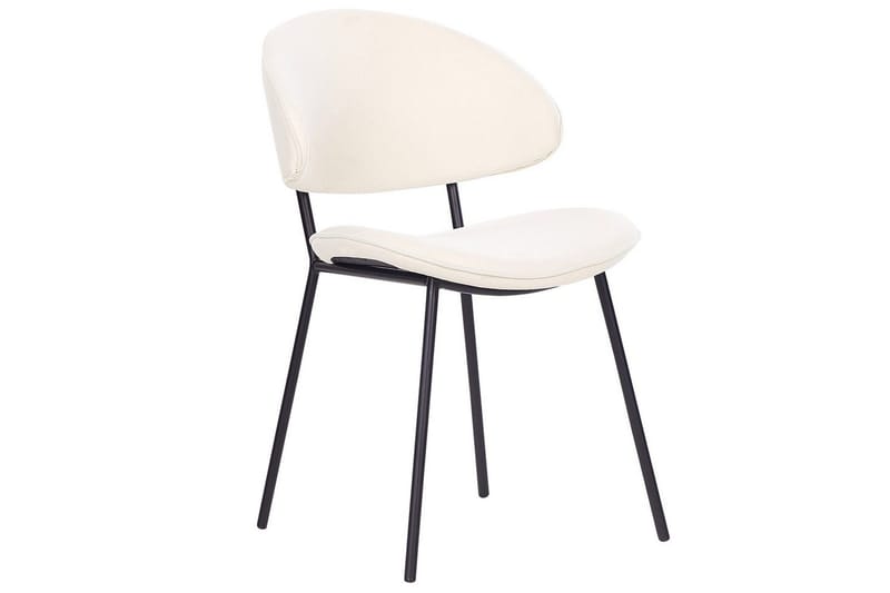 Matsalsstol Beliani Kiana set om 2 Beige Cream white - Huonekalut - Tuoli & nojatuoli - Ruokapöydän tuolit