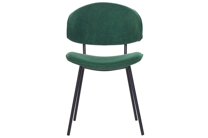 Matsalsstol Beliani Kiana set om 2 Beige Dark green - Huonekalut - Tuoli & nojatuoli - Ruokapöydän tuolit