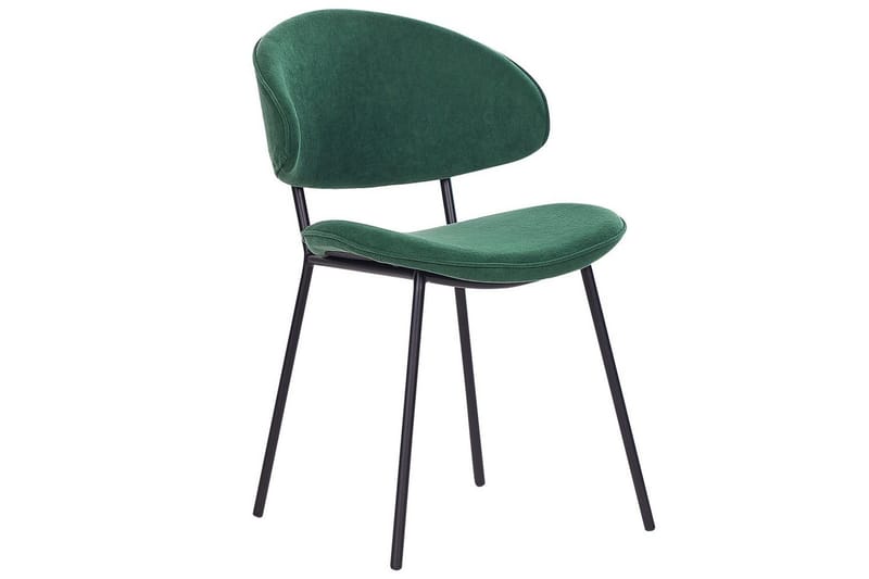 Matsalsstol Beliani Kiana set om 2 Beige Dark green - Huonekalut - Tuoli & nojatuoli - Ruokapöydän tuolit