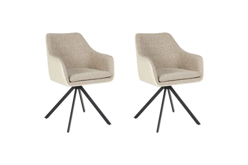 Matsalsstol Beliani Lithia set om 2 Taupe, undefined