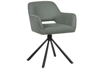 Matsalsstol Beliani Loures set om 2 Beige-Svart Dark green - Huonekalut - Tuoli & nojatuoli - Ruokapöydän tuolit