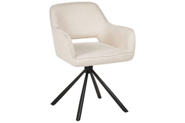 Matsalsstol Beliani Loures set om 2 Beige-Svart Ljusbeige - Huonekalut - Tuoli & nojatuoli - Ruokapöydän tuolit