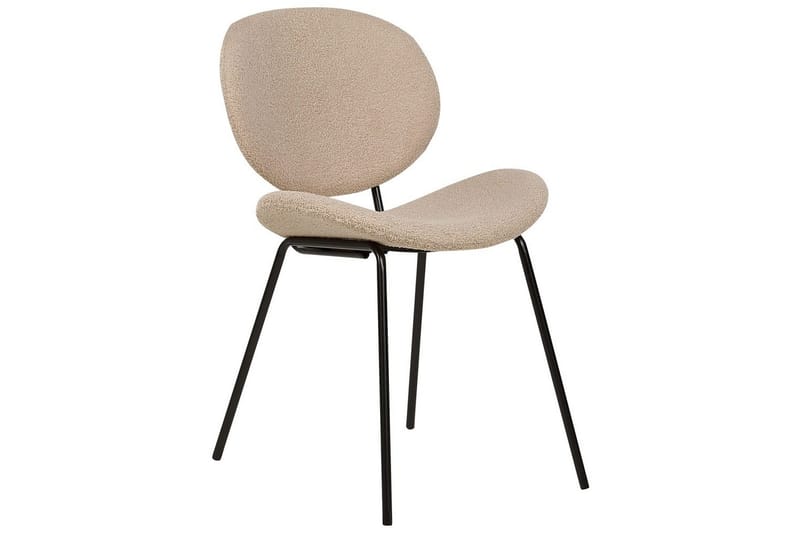 Matsalsstol Beliani Luana set om 2 Beige-Svart Taupe - Huonekalut - Tuoli & nojatuoli - Ruokapöydän tuolit