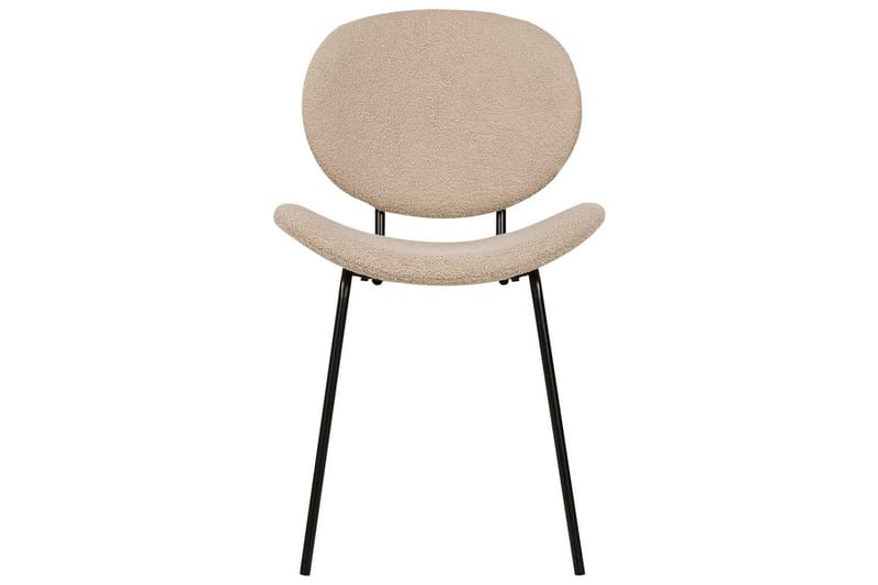 Matsalsstol Beliani Luana set om 2 Beige-Svart Taupe - Huonekalut - Tuoli & nojatuoli - Ruokapöydän tuolit