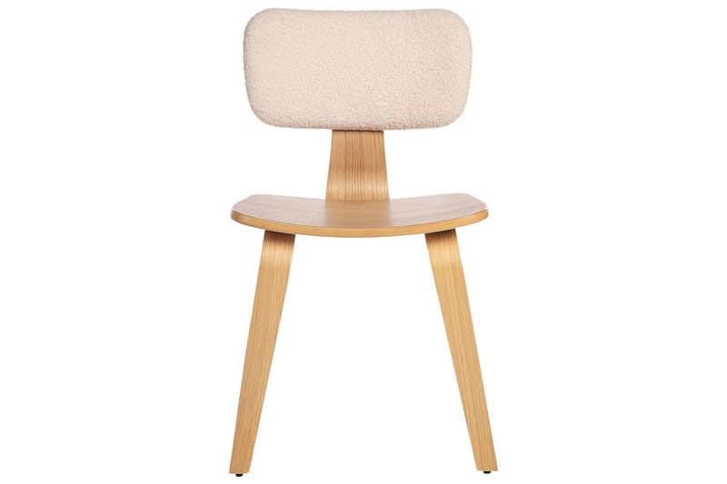 Matsalsstol Beliani Lucinda set om 2 Beige-Ljust Trä Ljusbeige VALUE_MISSING_1 - Huonekalut - Tuoli & nojatuoli - Ruokapöydän tuolit